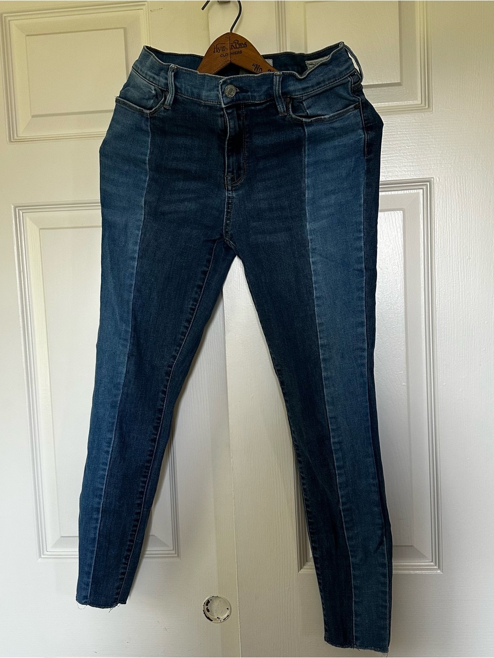 PacSun Two-Tone Dark Blue Panel Skinny Jeans/Jeggings